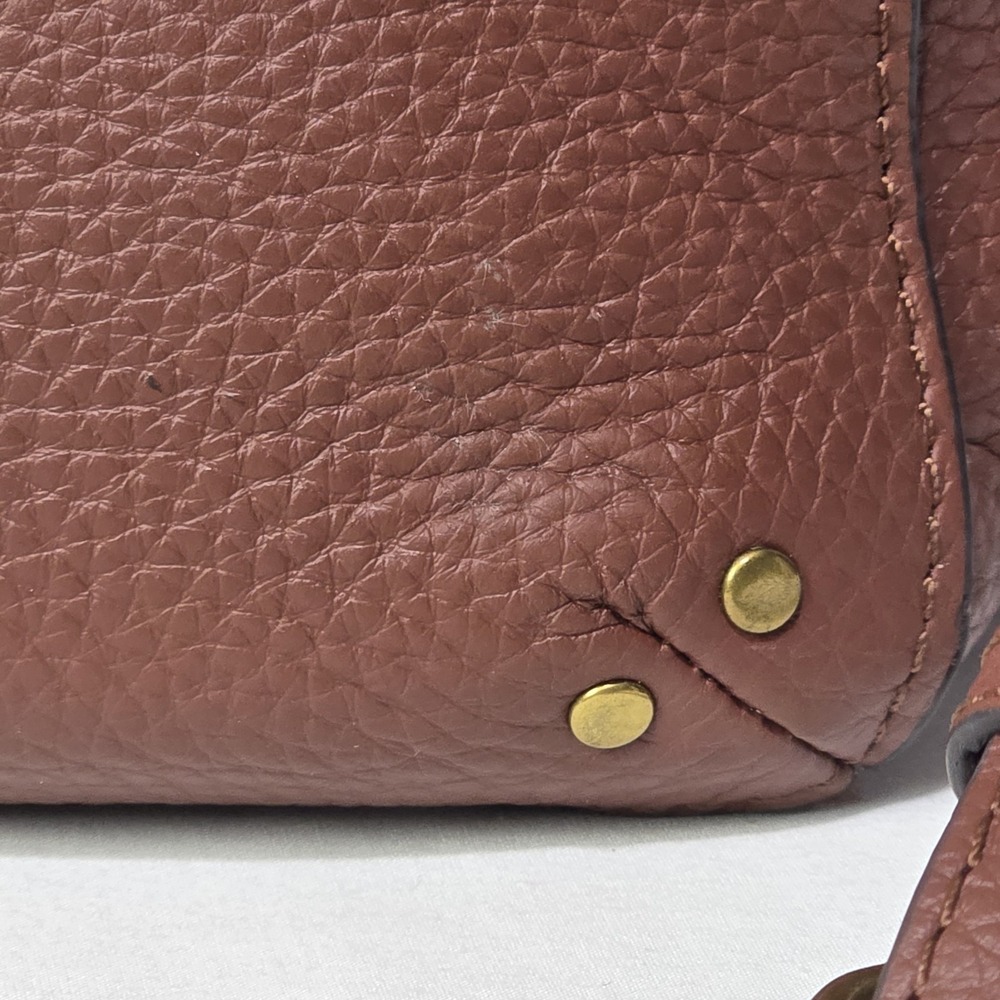 American Leather Co Luca Triple Entry Crossbody Purse Brown - Picture 5 of 16